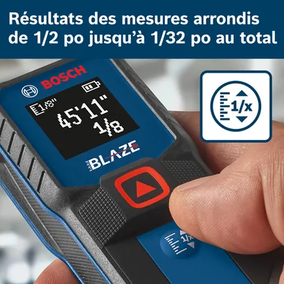 Mesure de distance laser Bosch GLM100-23 Arrondi des mesures