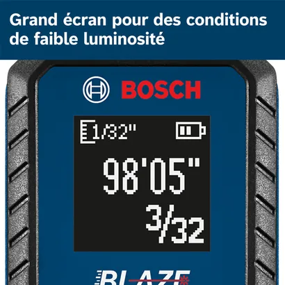 Mesure de distance laser Bosch GLM100-23 Lisibilité de l'affichage