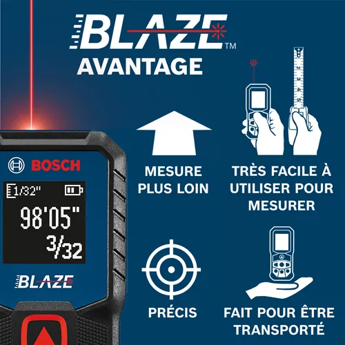 Mesure de distance laser Bosch GLM100-23 Avantage BLAZE