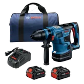 Bosch GBH18V-34CQ kit de marteau perforateur, batteries CORE18V 8Ah, chargeur et sac.