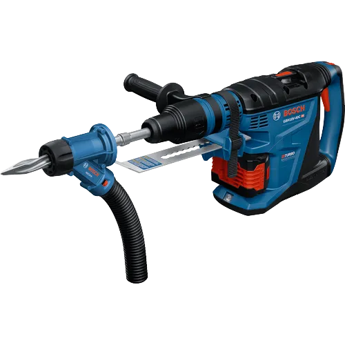 Marteau perforateur 18 V Bosch GHB18V-40C avec le dispositif de collecte de poussière SDS max® et Spline HDC310.