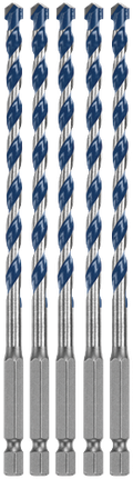 Set de 5 forets pour marteau perforateur en carbure Blue Xtreme™ de 1/4 po x 6 po