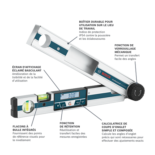 Image de présentation du modèle GAM-220MF, rapporteur d'angle numérique.