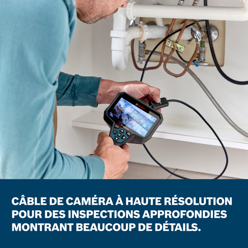 Bosch GIC-CC5-8D inspection camera cable feature claim in french.