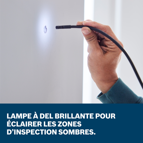 Bosch GIC-CC5-8 inspection camera cable feature claim in french.