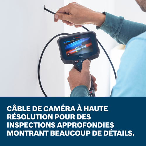Bosch GIC-CC5-8 inspection camera cable feature claim in french.