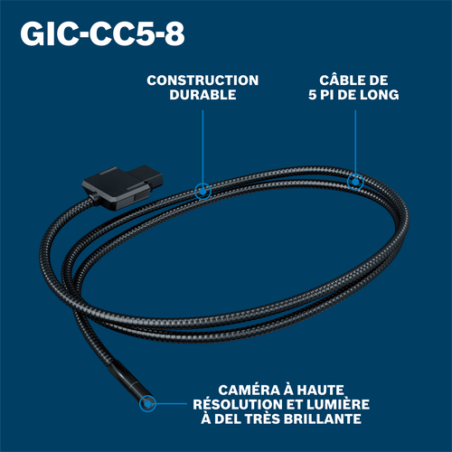 Bosch GIC-CC5-8 inspection camera cable walkaround image in french.