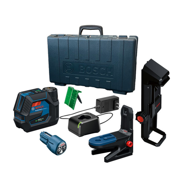 Bosch GCL165-82CG Professional, set avec technologie laser vert, coffret, chargeur et accessoires.