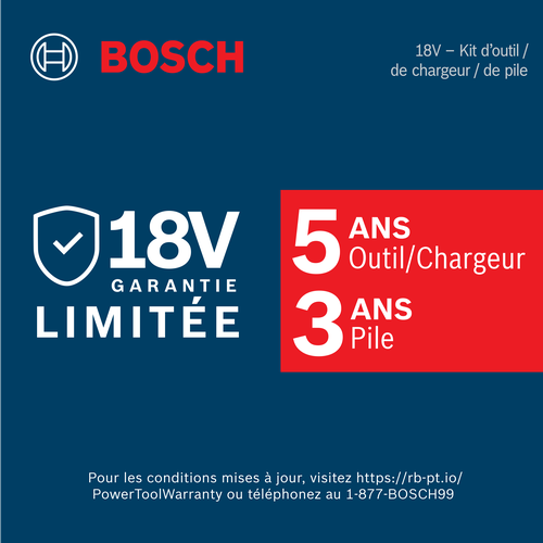 Image informative de badge de garantie Bosch.