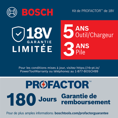 Image informative de badge de garantie Bosch.