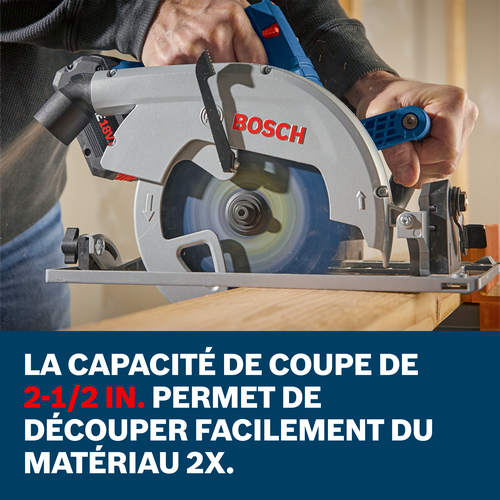 Bosch circular saw product application images showcasing the main features of the tool.