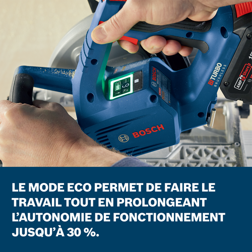 Bosch circular saw GKS18V-25GN product application images showcasing the main features of the tool.