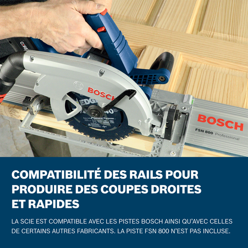 Bosch GKS18V-25GN circular saw application images showcasing the main features of the tool.