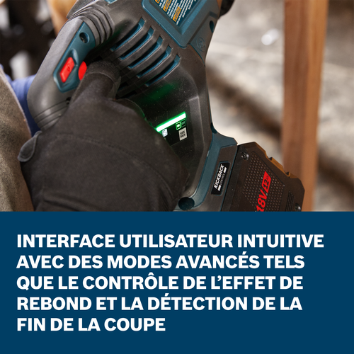 Bosch reciprocating saw GSA18V-126N product application images showcasing the main features of the tool.