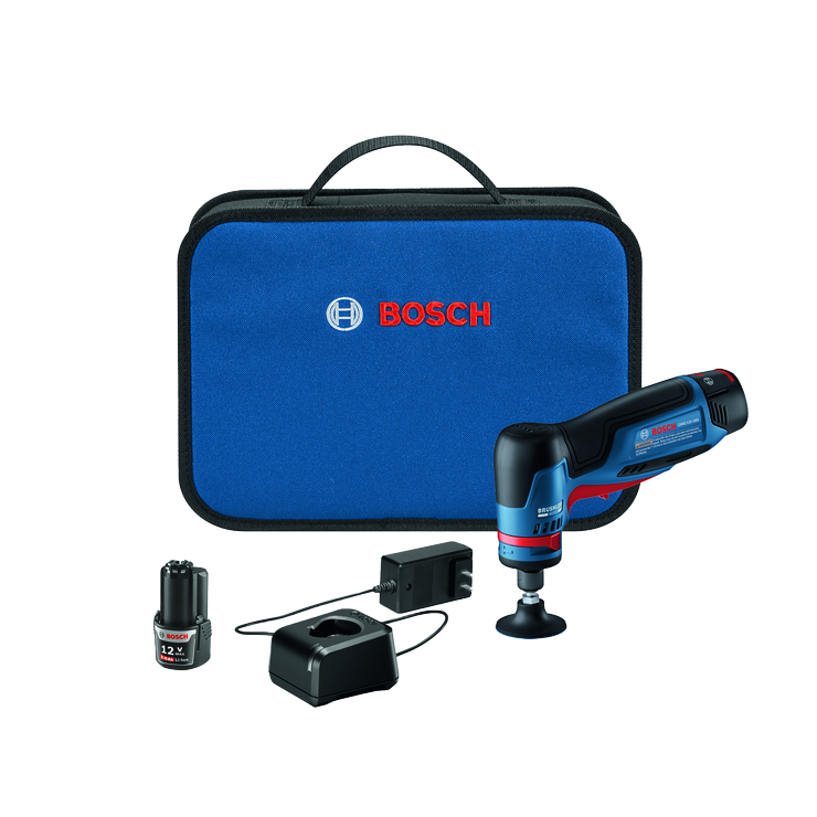 Bosch GWG12V-20S, set de meuleuse d'angle 12V, et batterie Li-Ion 12V 3.0Ah avec chargeur et coffret.