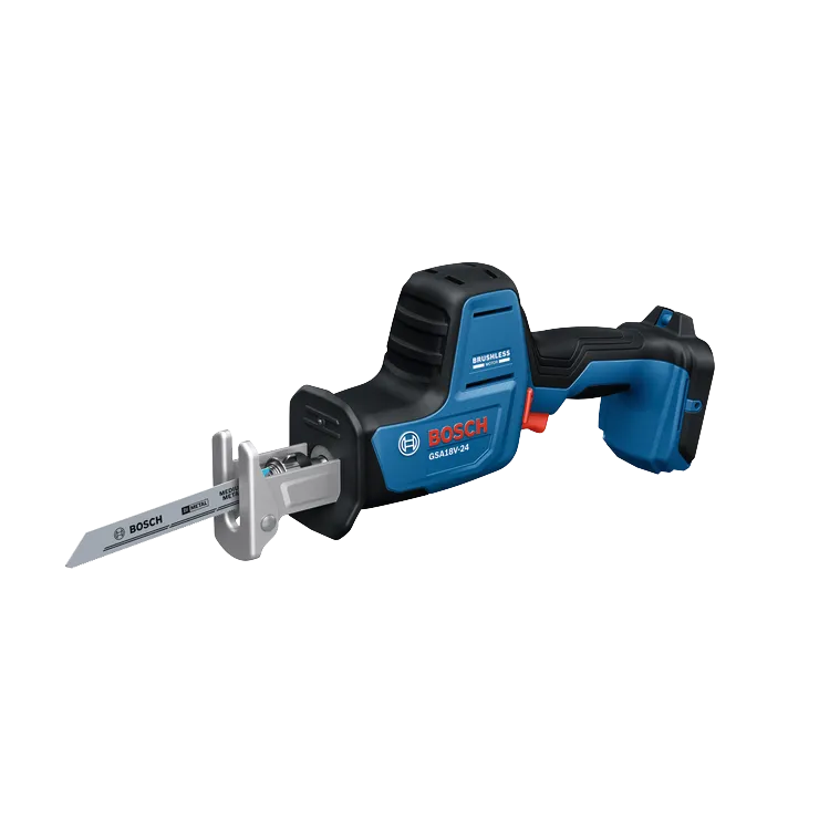Bosch GSA18V-24N compact reciprocating saw without battery shown with no background.