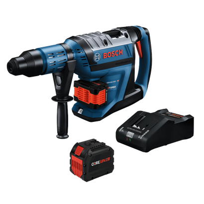 Marteau perforateur 18 V SDS max® PROFACTOR™ Bosch de 1-7/8 po avec 2 batteries High Power CORE18V® 12 Ah.