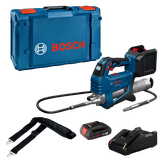 Ensemble pistolet à graisse Bosch GFP18V-10 18 V comprenant (1) batterie lithium-ion 18 V 2 Ah et un chargeur de batterie lithium-ion 18 V GAL18V-21.