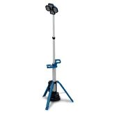 Bosch GLT18V-5000 Tower Light without battery standing with pole extended on a white background.
