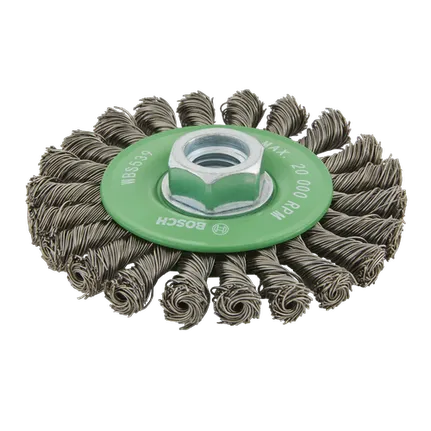 Brosse à fils noués pleine torsade 4 po