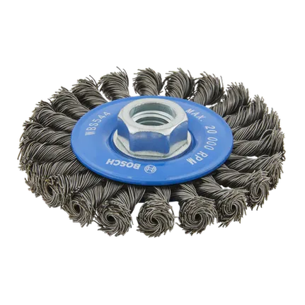 Brosse à fils noués pleine torsade 4 po