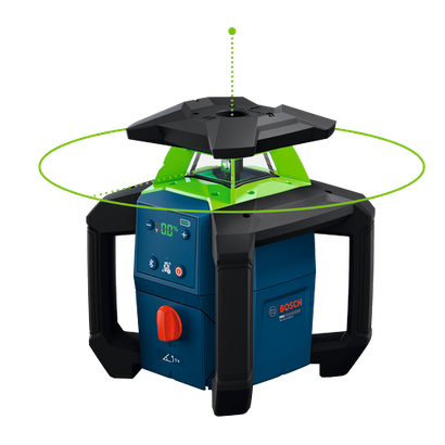 Image produit dynamique du laser rotatif horizontal/vertical à faisceau vert Bosch GRL18V-4-34CVG 18 V.