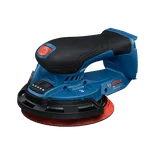 Image produit dynamique de la ponceuse excentrique Bosch GEX18V-150-3N 18 V de 6 po sur fond blanc.