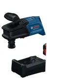 Image dynamique de la perceuse d’angle Bosch GRD18V-127HXB26X 18 V à couple élevé de 7/16 po, sur fond blanc.