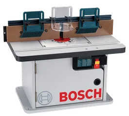 Product Image Dynamic Bosch RA1171 Cabinet Style Router Table on a white background.