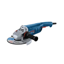 Bosch GWS22-230J 9 In. Angle Grinder shown in a dynamic view on white background.