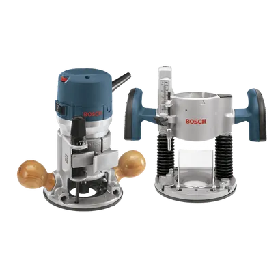 Product Image Dynamic of Bosch 1617EVSPK 2.25 HP VS Router Combo Kit on a white background.