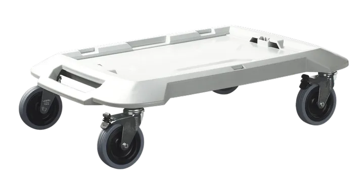 Image dynamique du chariot de transport robuste L-DOLLY sur fond blanc.