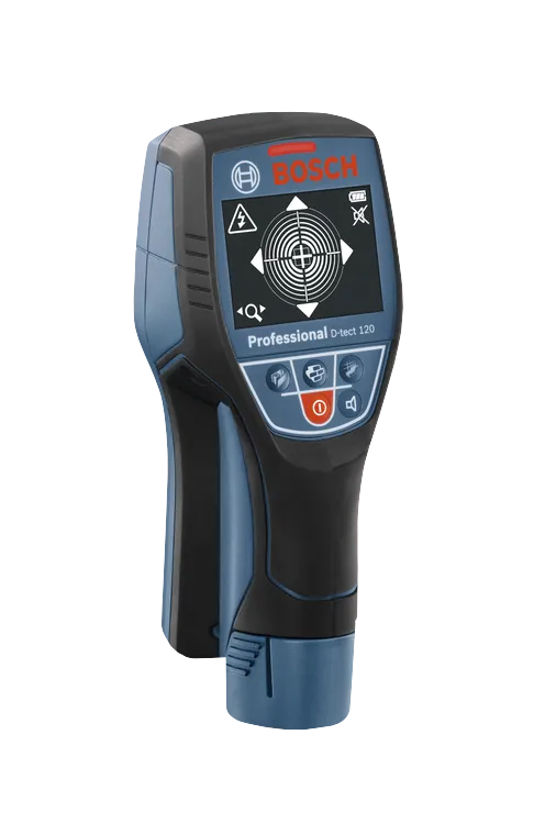Product Image Dynamic of Bosch D-TECT120 Wall/Floor Scanner with Radar on a white background.