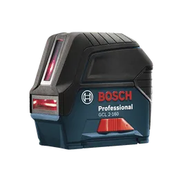 Product Image Dynamic of Bosch GCL 2-160 Self-Leveling Cross-Line Laser with Plumb Points on a white background.