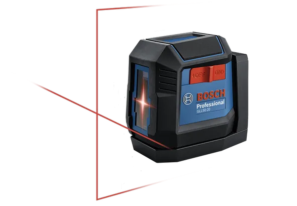 Product Image Dynamic of Bosch GLL50-20 Self-Leveling Cross-Line Laser on a white background.