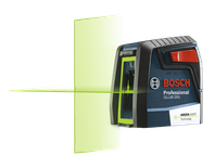 Product Image Dynamic of Bosch GLL40-20G Green-Beam Self-Leveling Cross-Line Laser on a white background.