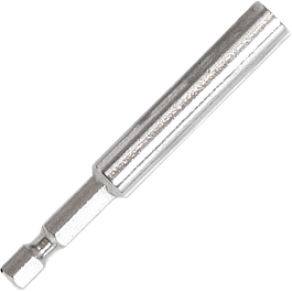 Product Image Dynamic of Bosch 3603008500 3" Bit Tip Holder with 1/4" Hex Shank on a white background.