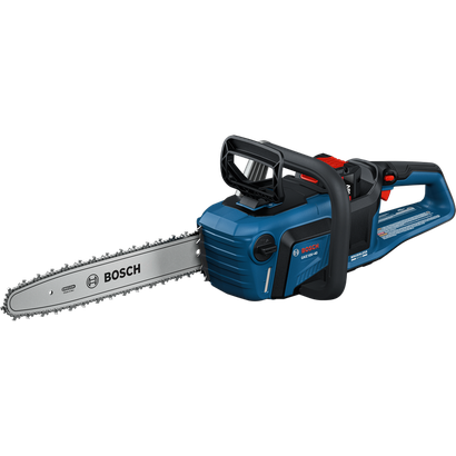 Product Image Dynamic of Bosch GKE18V-40N 18V 16 In. Chainsaw (Bare Tool) on the white background.