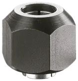 Product Image Dynamic of Bosch 2608570064 1/4" Trim Router Collet on a white background.