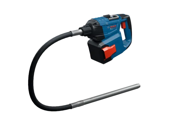 Product Image Dynamic of Bosch GVC18V-25-120D Concrete Vibrator on a white background.