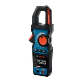 Product Image Dynamic of Bosch EXMC600-17 True RMS Clamp Meter on a white background.