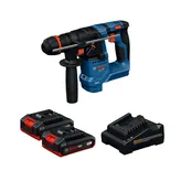 Product Image Dynamic of Bosch GBH18V-18XB22 SDS-PLUS® ONECHUCK Rotary Hammer Kit on a white background.