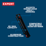 Walkaround Image of Bosch 21EXTMAG 21º Ext. Magazine on a blue background.
