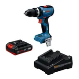 Dynamic Image of Bosch GSR18V-52B12 18V Drill/Driver Kit with Battery and Charger.