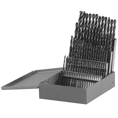 60 piece Metal Index Black Oxide Drill Bit Set