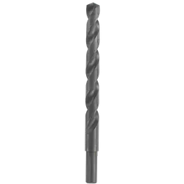 Mèche noire avec rainures hélicoïdales et queue cylindrique.