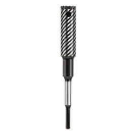 Mèche de forage Bosch de forme cylindrique, avec motif en spirale et arête de coupe.