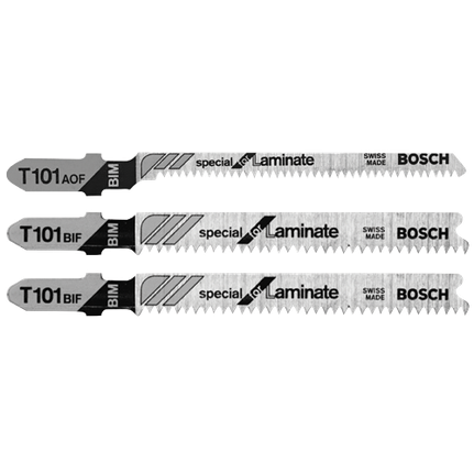 Jeu de 3 lames de scie sauteuse à accroche en T pour bois dur/parquets stratifiés