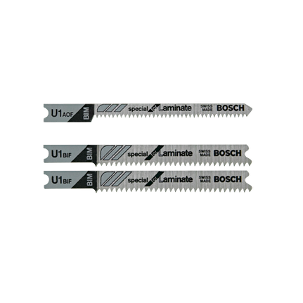 Assortiment de 3 lames de scie sauteuse à pied en U pour le plancher en stratifié