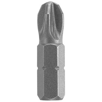 Medium Hard, 1 In. Pozidriv insert bit, PZ2 point, 1/4 In. shank